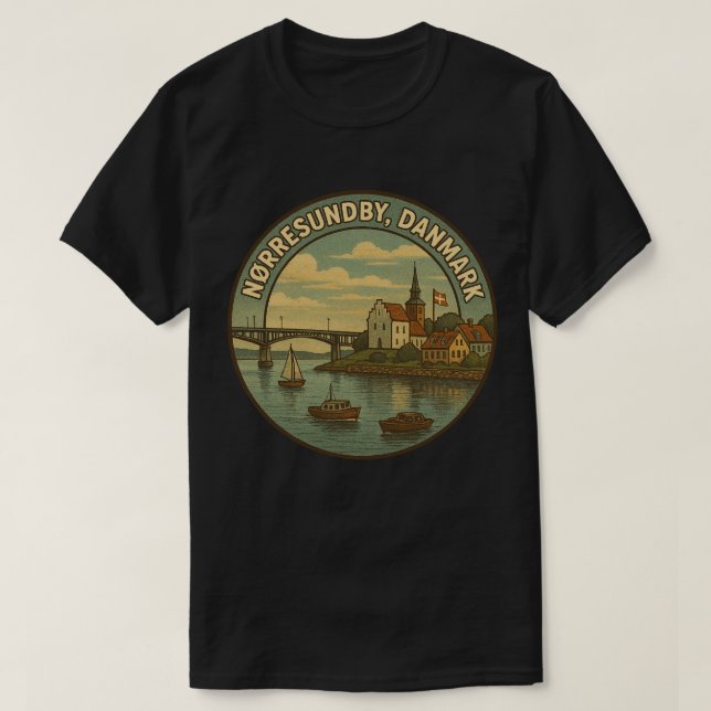 T-shirt Nørresundby Denmark Bridge (Design devant)