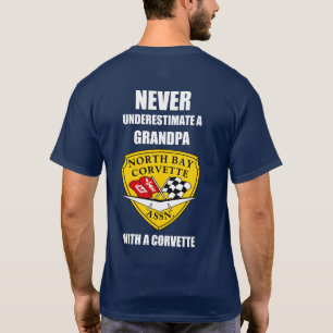 T-shirt North Bay Corvette Autocross Grand-père