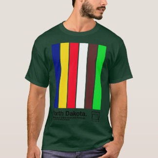 T-shirt North Dakota Design minimaliste original