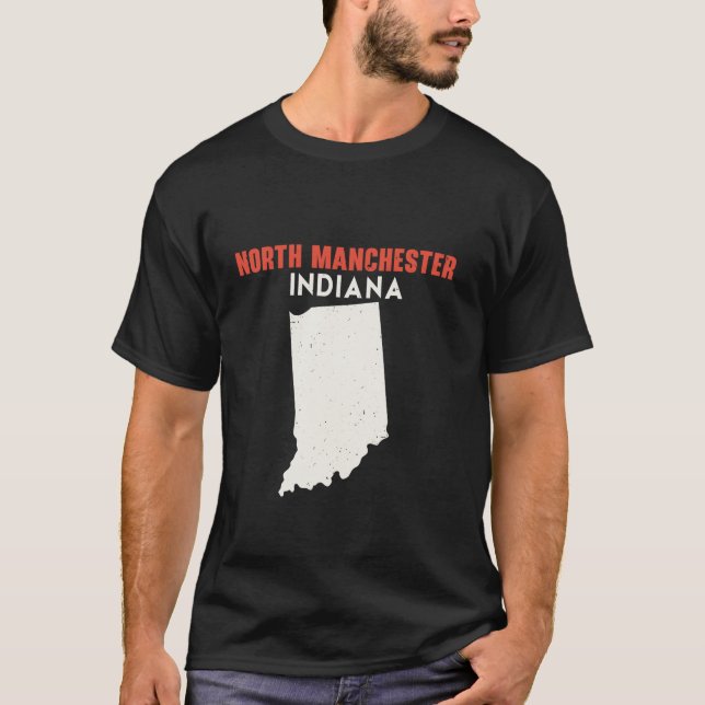 T-shirt North Manchester Indiana USA State America Travel (Devant)