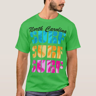 T-shirt North olina Surf Text Beach Surf de surf