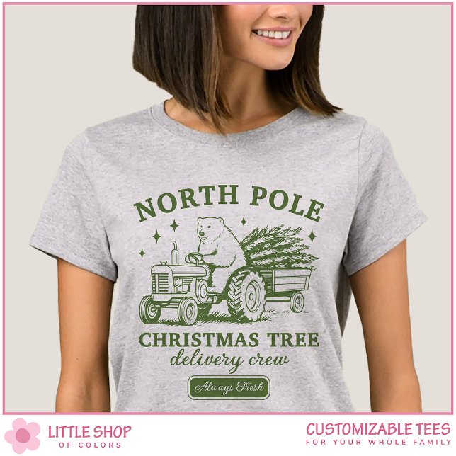 T-shirt North Pole Christmas Tree Delivery Crew Group (Créateur téléchargé)
