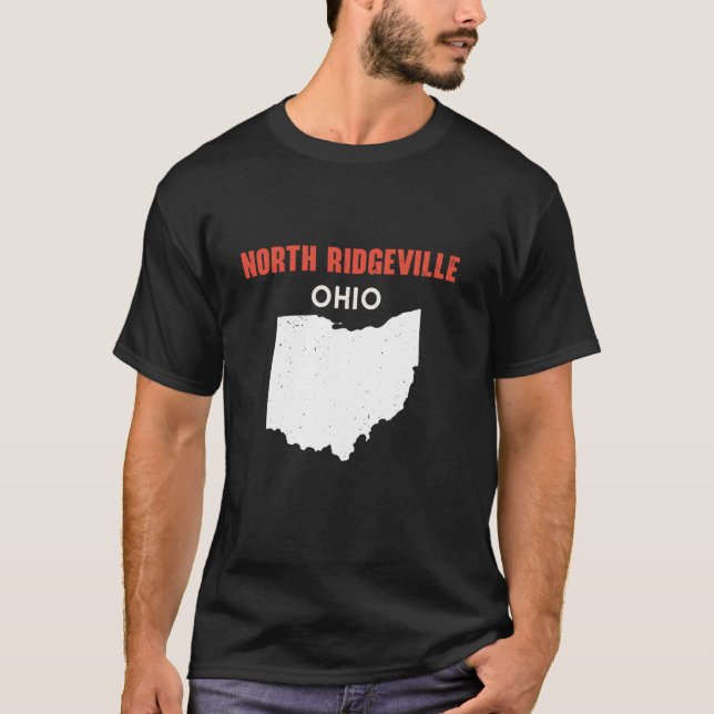 T-shirt NORTH RIDGEVILLE Ohio USA State America Travel Ohi (Devant)