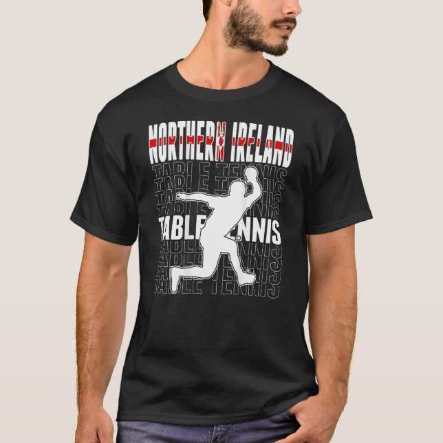 T-shirt Northern Ireland Table Tennis Fans Northern Irish  (Devant)