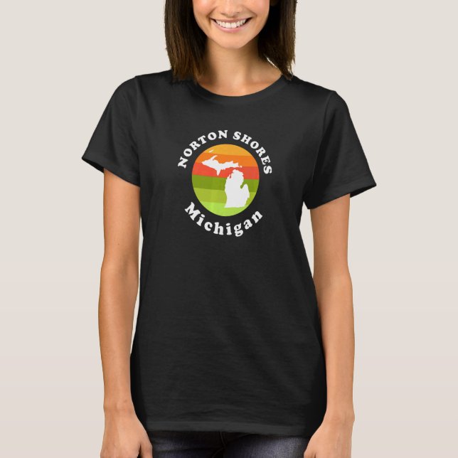T-shirt Norton Shores Michigan Outdoors Sunrise MI Vacatio (Devant)