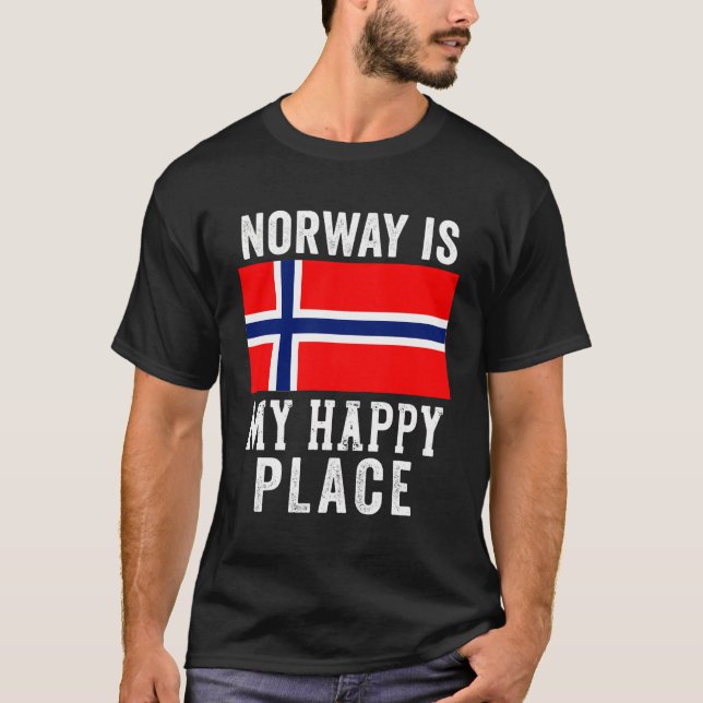 T-shirt Norvège Drapeau Hommes Femmes Norvégienne Scandina (Devant)