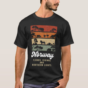 T-shirt Norvège fjords Vikings aurores boréales