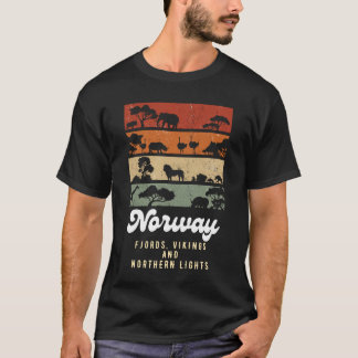 T-shirt Norvège fjords Vikings aurores boréales