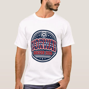 T-shirt Norvège Football 2026 Football Gras Typographie Pa