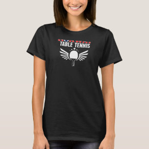 T-shirt Norvège Tennis De Table Support Norwegian Ping Pon