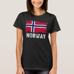 T-shirt Norvège vintage Drapeau Fierté de la famille norvé
