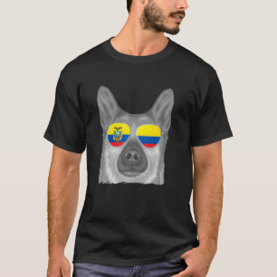 T-shirt Norvégien Buhund Dog Ecuador Lunettes de soleil