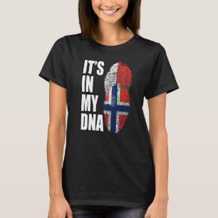 T-shirt Norvégien Et Malgache Mélangent Le Drapeau Du Patr