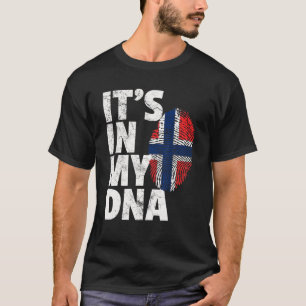 T-shirt Norvégien Norvège Drapeau C'est DANS MON ADN Gif d