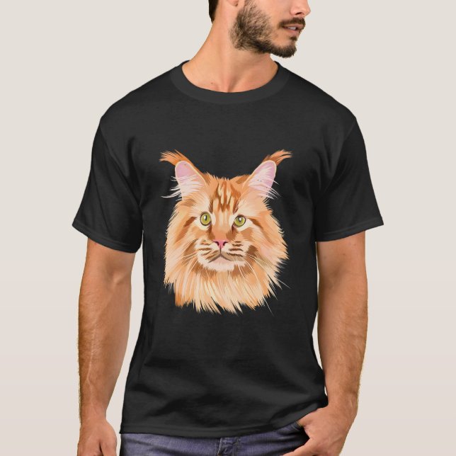 T-shirt Norwegian Forest Cat Domestic Cat (Devant)
