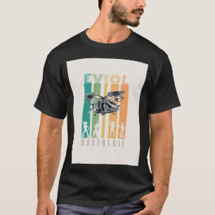T-shirt Nostalgie d'EVTOL pour Air Taxi AAM UAM VTOL