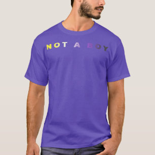 T-shirt Not A Boy Subtle Nonbinary Flag Enby Pride Trans L