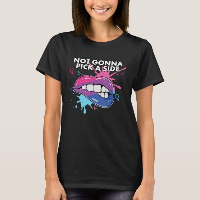 T-shirt Not Gonna Pick a Side Bisexual Pride Bisexuality L (Devant)