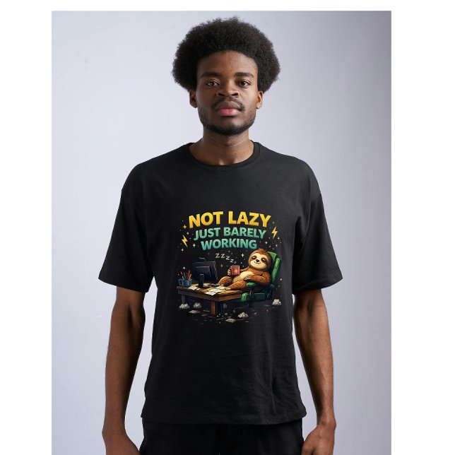 T-shirt Not Lazy Just Barely Working Funny Sloth Office Hu (Créateur téléchargé)