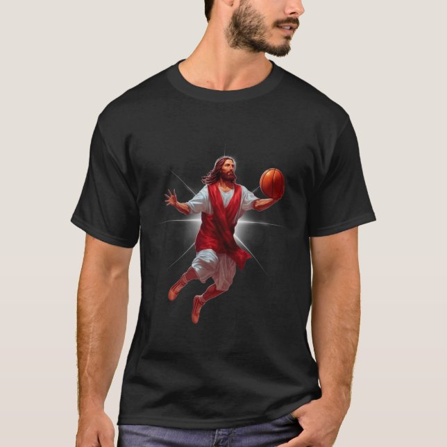 T-shirt Not Today Satan Jesus Funny Slam Holy Dunk Basketb (Devant)