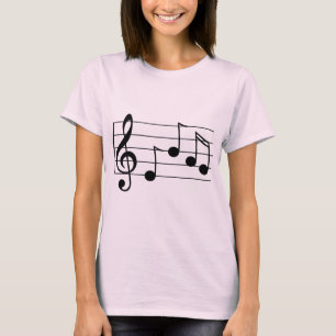 T-shirt Notation musicale clé tréble et personnel