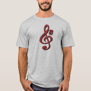 T-shirt note de musique G dièse
