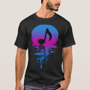 T-shirt Note de musique vintage Retro Sunset