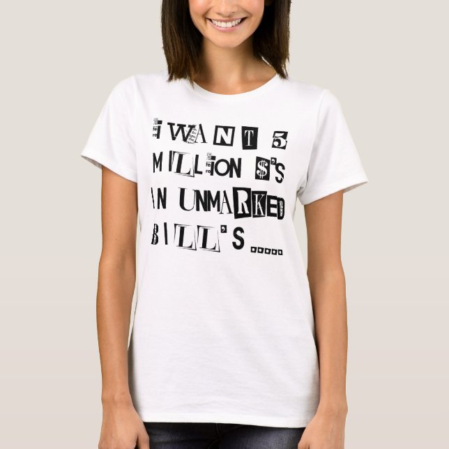 T-shirt Note de rançon (Devant)