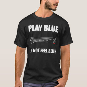 T-shirt Note d'échelle de bleus