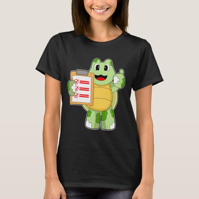 T-shirt Note du secrétaire de tortue (Devant)