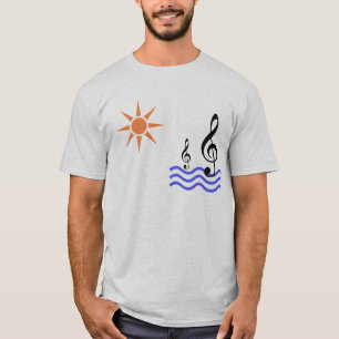 T-shirt note soleil, eau et musique