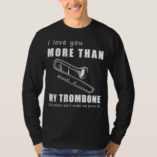 T-shirt Notes d'Amour - Je t'aime plus que le trombon