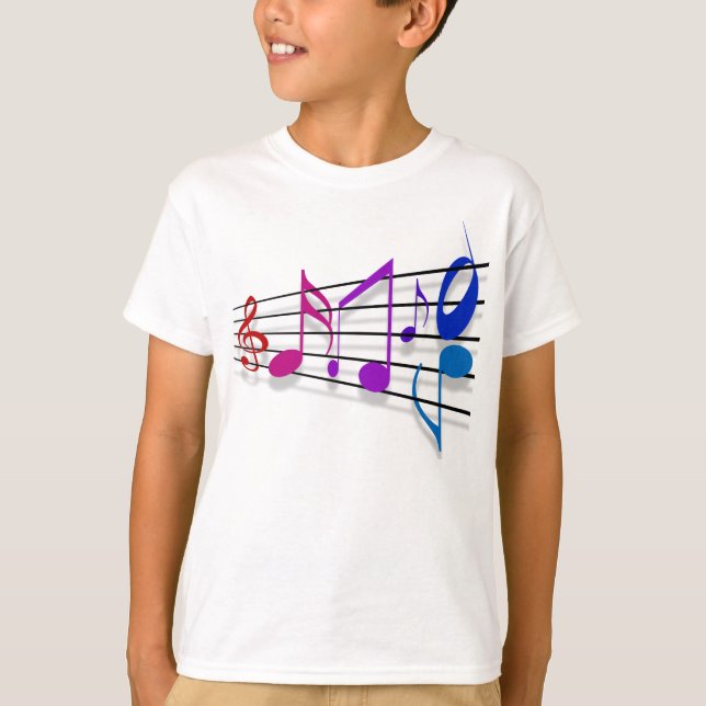 T-shirt Notes de musique (Devant)