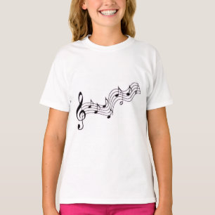 T-shirt notes de musique