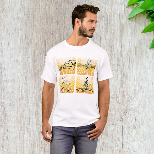 T-shirt Notes de Musique Explosion Abstraite (Créateur téléchargé)