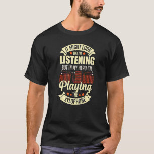 T-shirt Notes d'instrument de musique Xylophone Lecteur Gl