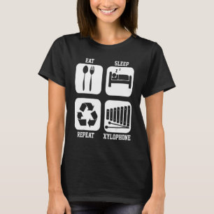 T-shirt Notes d'instrument de musique Xylophone Lecteur Gl