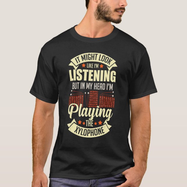 T-shirt Notes d'instrument de musique Xylophone Lecteur Gl (Devant)