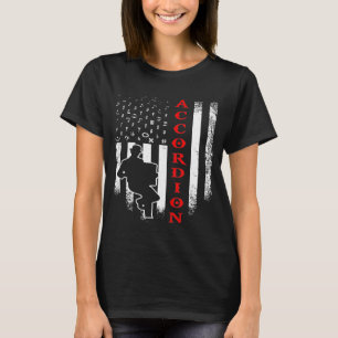 T-shirt Notes du lecteur de l'Accordiation du drapeau amér