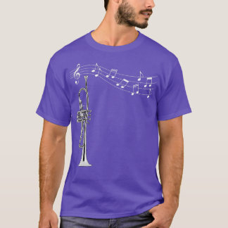 T-shirt notes musicales de rumpet Player
