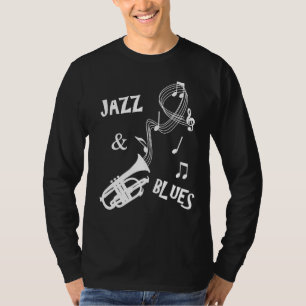 T-shirt Notes musicales Jazz & Blues Trumpet Graphisme