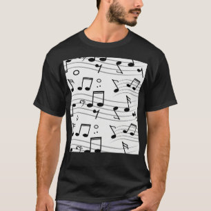 T-shirt Notes musicales Motif de musique