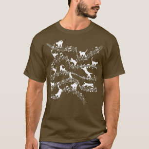T-shirt Notes musicales Musicien Chat Cute Animal Classic
