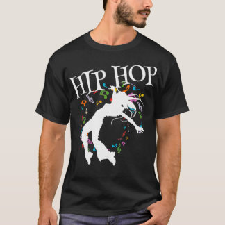 T-shirt Notes musicales pour la danseuse Hip hop