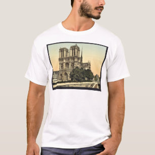 T-shirt Notre Dame, classique Photochrom de Paris, France