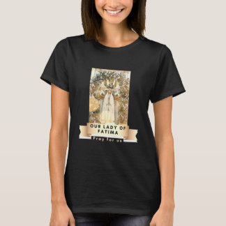T-shirt Notre Dame De Fatima Béni Mère Marie Catholique