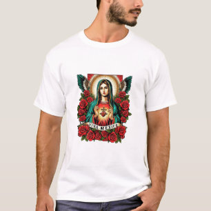 T-shirt Notre-Dame de Guadalupe Mère Mary Viva Mexique art