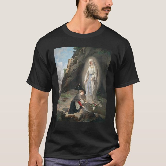 T-shirt Notre-Dame De Lourdes St Bernadette Immaculée Mari (Devant)