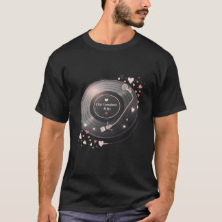 T-shirt notre disque vinyle des plus grands succès pour le