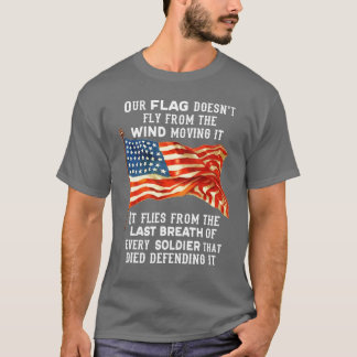 T-shirt Notre Drapeau Ne Vole Pas Du Vent Déplaçant Il Vet